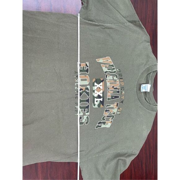 Virginia Tech Hokies Mens Green Camouflage Short Sleeve Tee Shirt Size X-Large - Picture 6 of 7